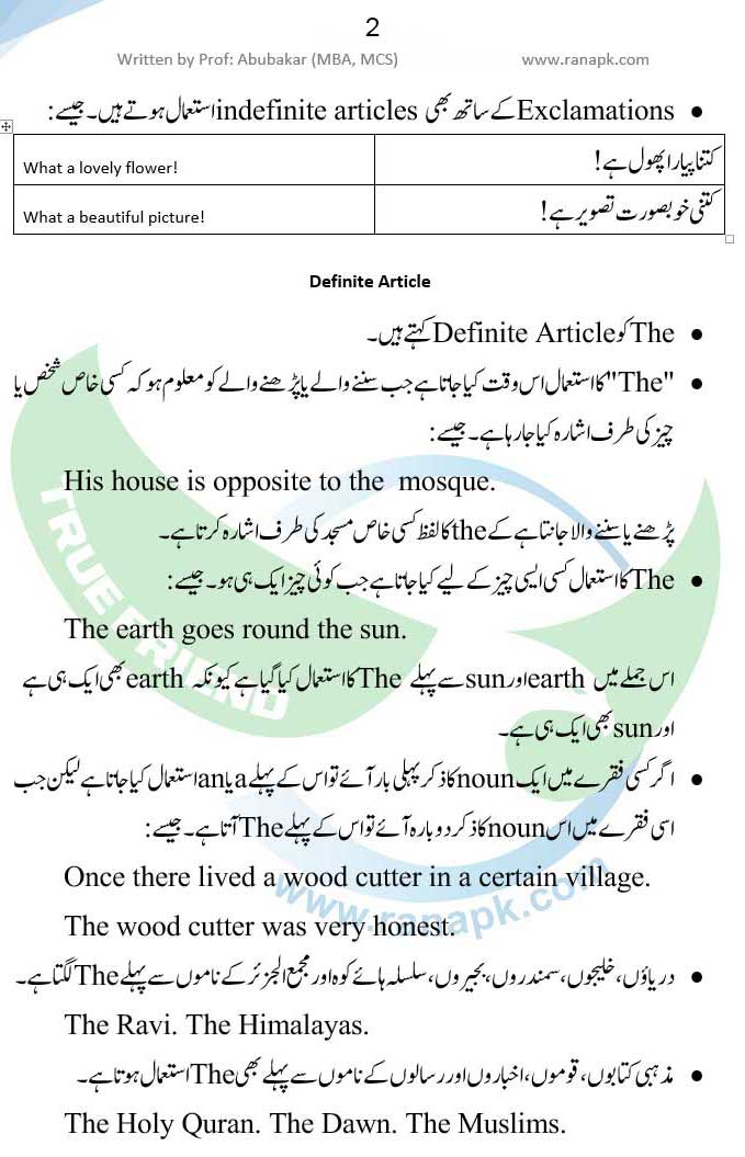 Article in Urdu